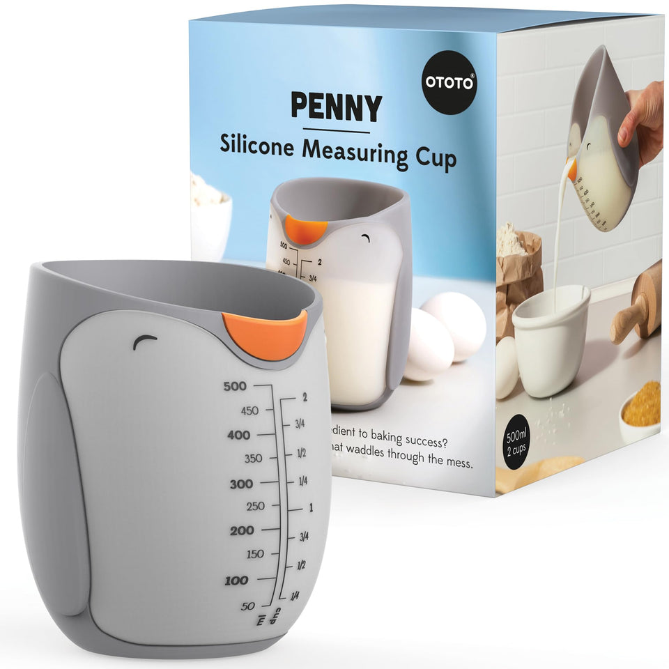 OTOTO Penny Penguin measuring cups pour with precision for batter and sauces