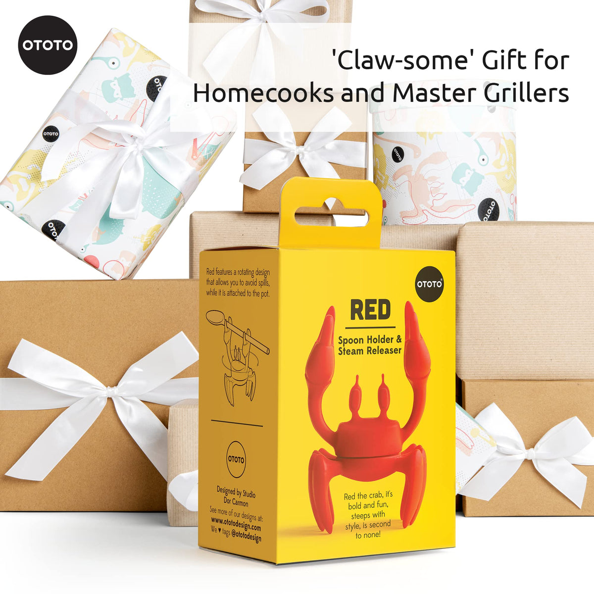 OTOTO Red the Crab is dishwasher-safe for easy cleanup