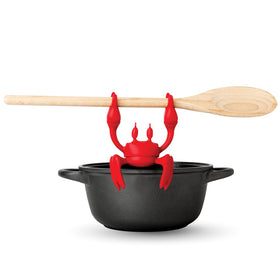 OTOTO Red the Crab silicone utensil rest keeps spoons off counters