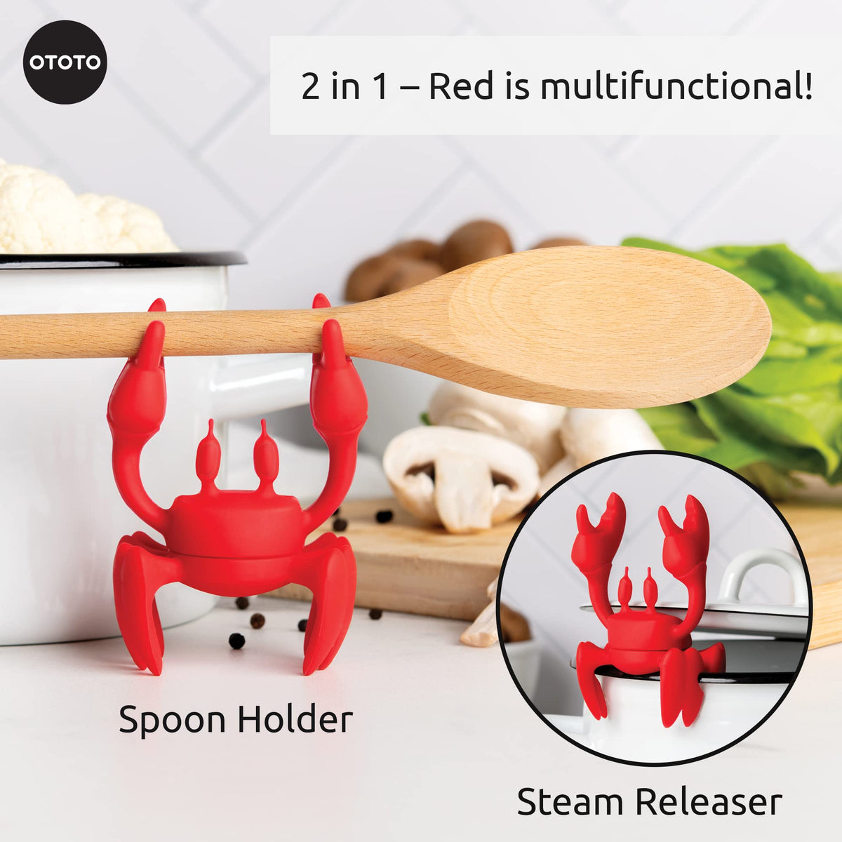 OTOTO Red the Crab steam releaser vents moisture safely