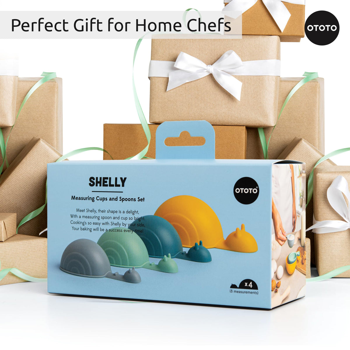 OTOTO Shelly measuring tools help you portion ingredients consistently.