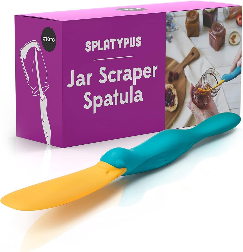 OTOTO Splatypus jar spatula scoop reaches jar corners for easy spreading
