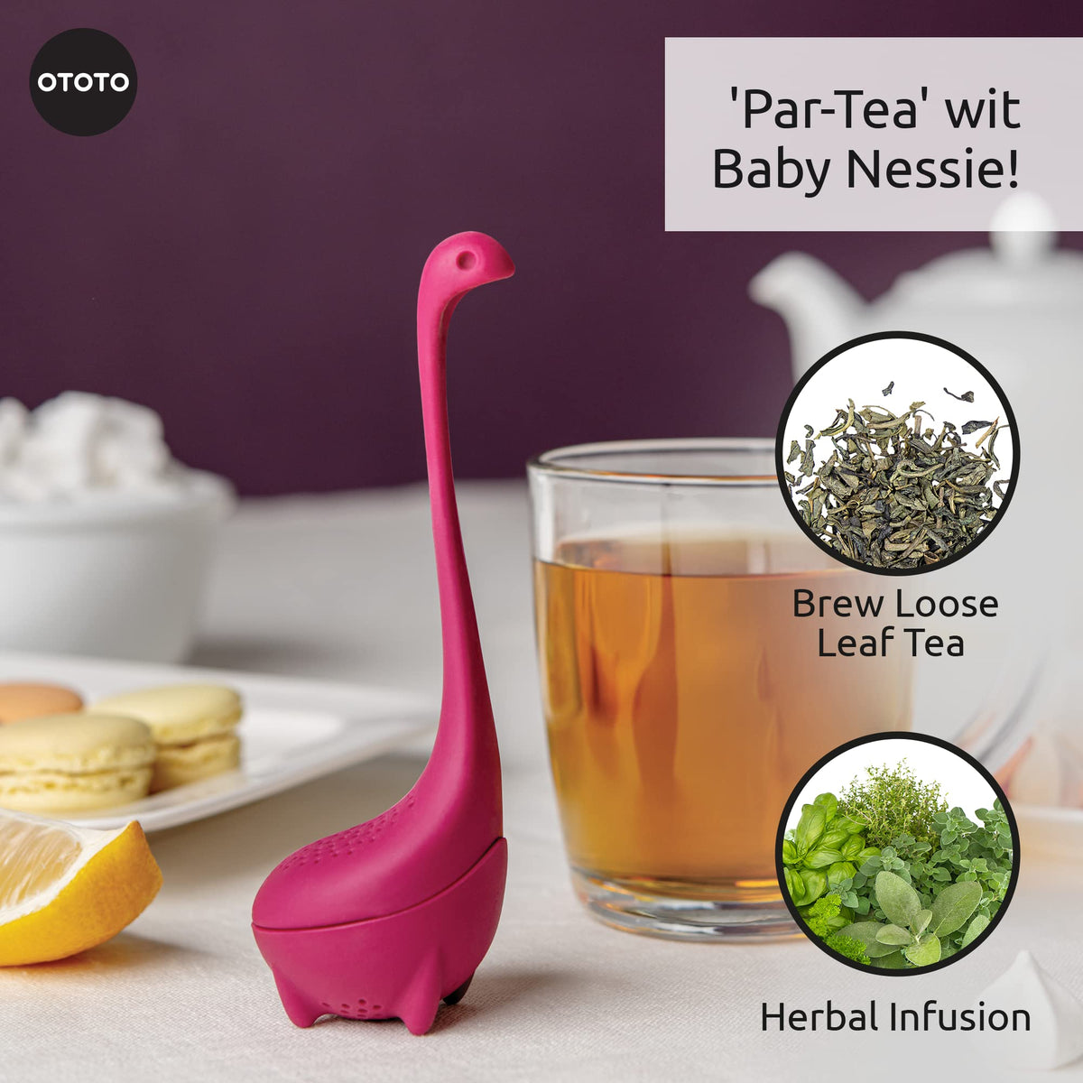 OTOTO Nessie tea infuser is dishwasher-safe for quick cleanup.