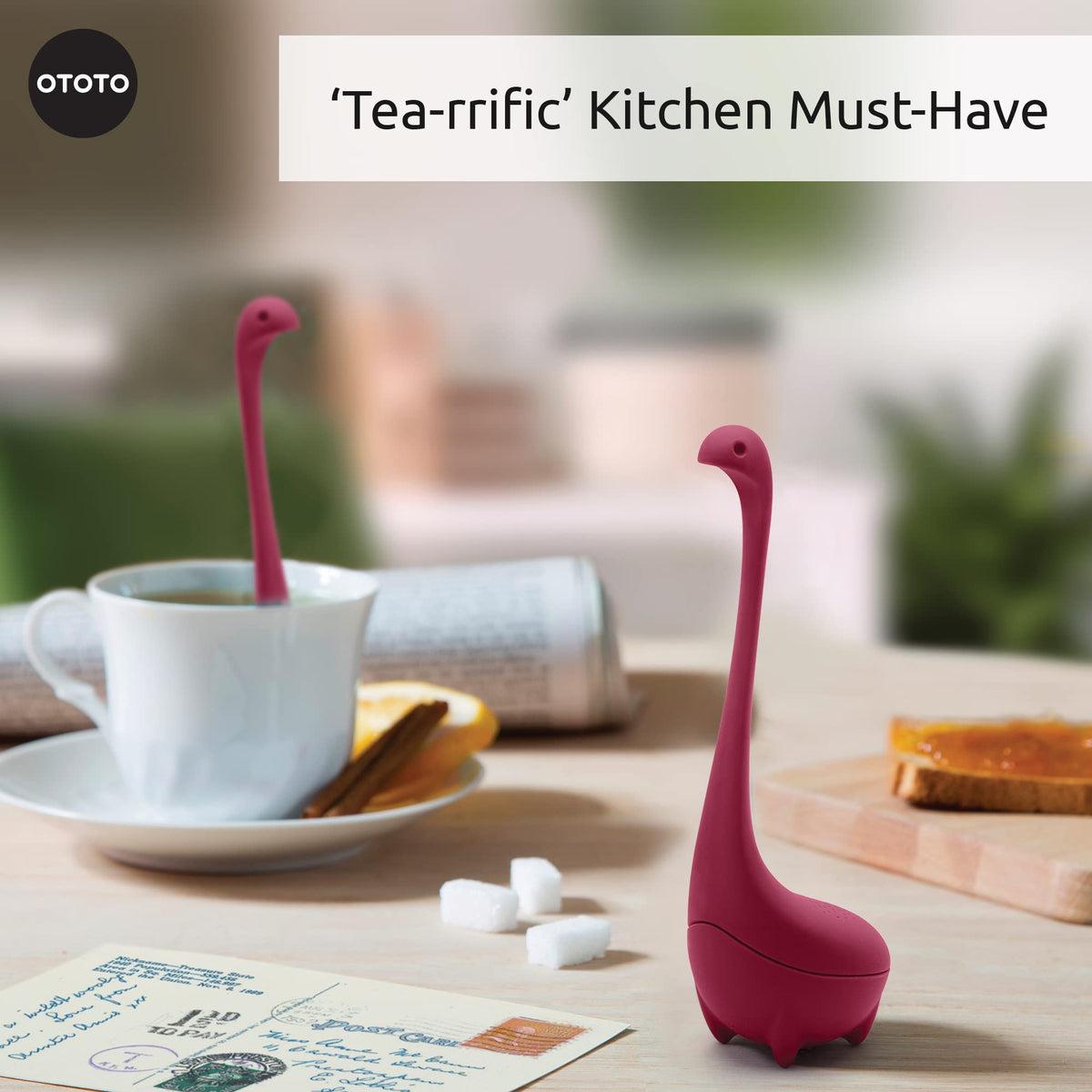 OTOTO Nessie tea infuser in gift packaging, ideal quirky present.
