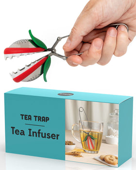 OTOTO Tea Trap brews a fragrant cup with easy loose-leaf diffusion.