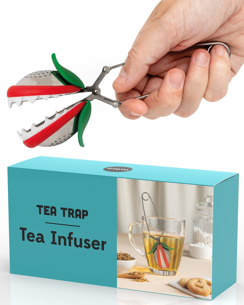 OTOTO Tea Trap brews a fragrant cup with easy loose-leaf diffusion.