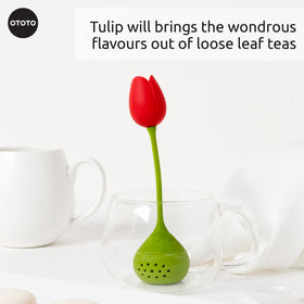 OTOTO Tulip infuser crafted from BPA-free silicone for safe use.