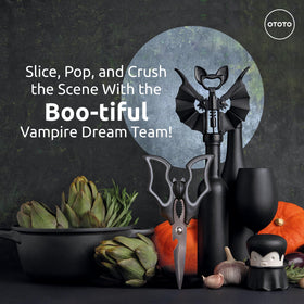 OTOTO Vino bottle opener delivers smooth bottle access with bite-sized goth style