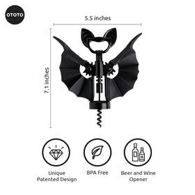 OTOTO Vino Spooky Bat removes foil and corks in one motion.