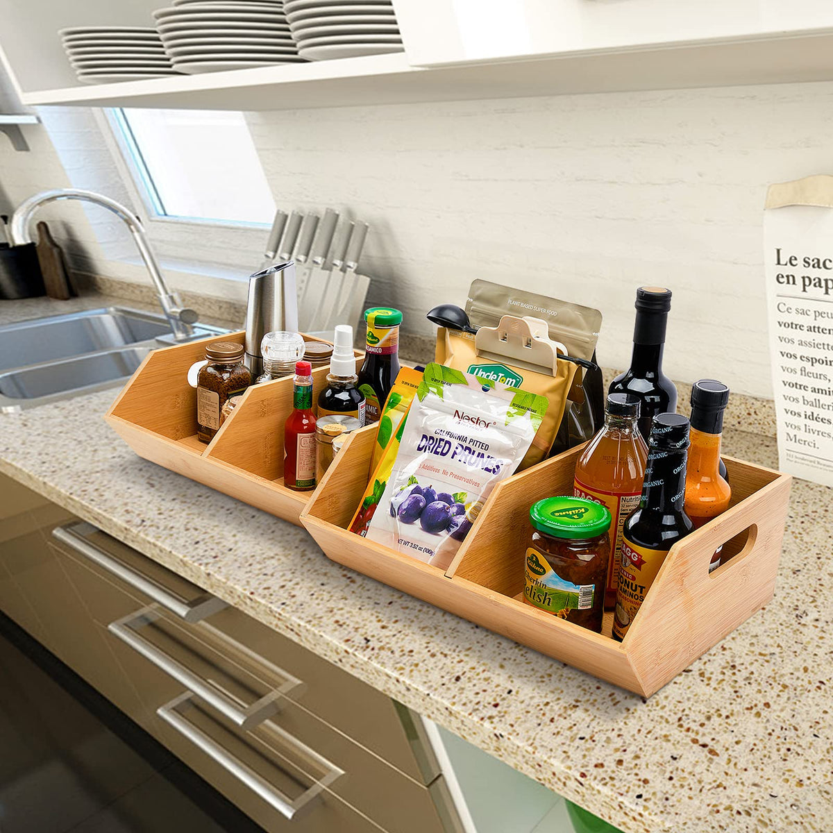 otovioia bamboo storage bin fruit and veg storage ideal for counter organization.