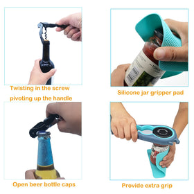 Otstar bottle cap and can opener as part of the 6-in-1 set.