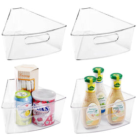 Oubonun Lazy Susan Organizer set of four bins for pantry efficiency.