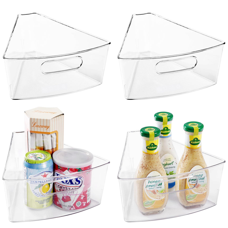 Oubonun Lazy Susan Organizer set of four bins for pantry efficiency.