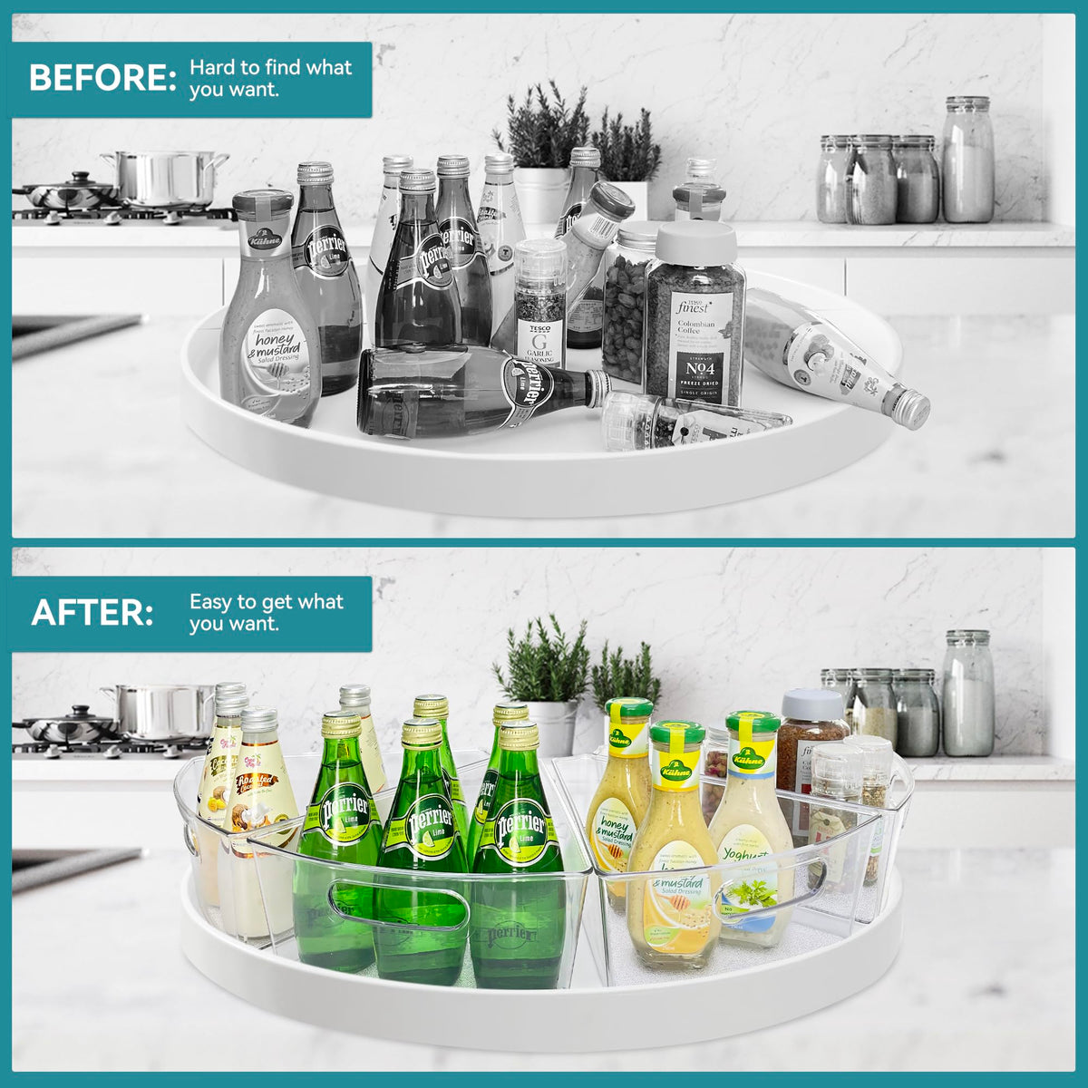 Oubonun one-eighth wedge condiment containers aid neat meal prep.