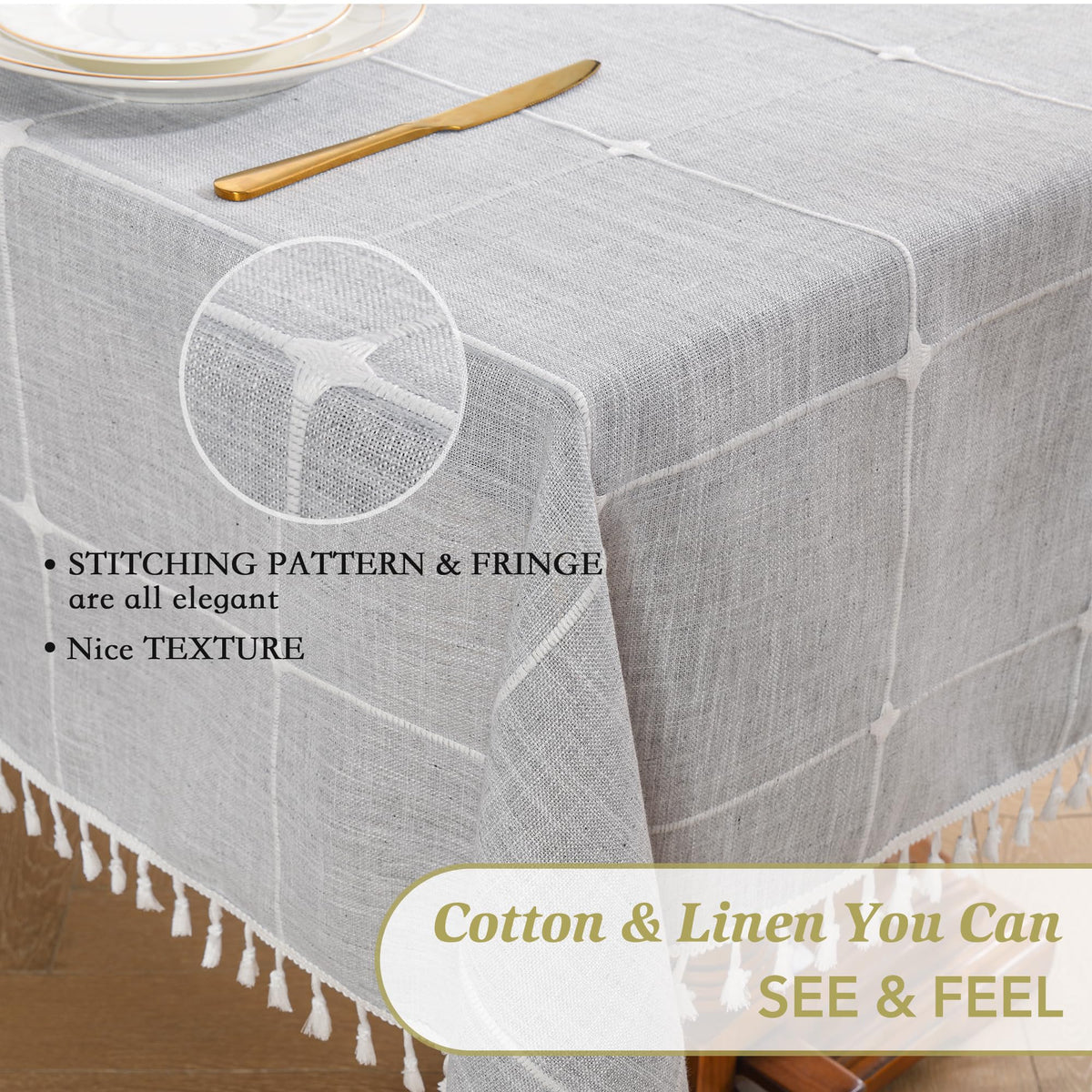Oubonun tablecloth waterproof coating visible to repel spills
