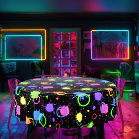 Oudain six-piece neon tablecloth pack for versatile, budget-friendly setups.