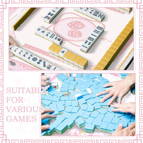 Oudain pink and green floral design adds serene ambiance for gaming.