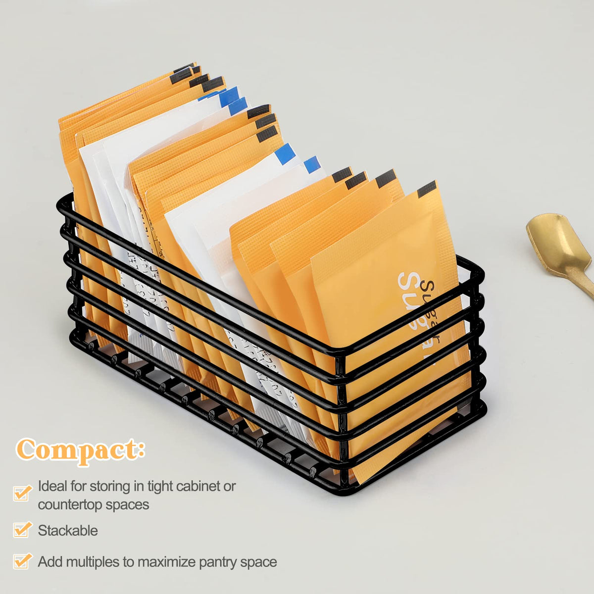 Oudain compact 4.5in holder fits narrow shelves without crowding your space.