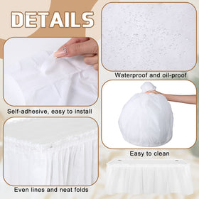 Oudain 6-piece party set with 3 cloths and 3 skirts for versatile decor