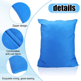 Oudain blue zippered bag adds elegant home storage for precious items.