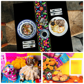 Oudain table decoration setup for Mexican themed events.