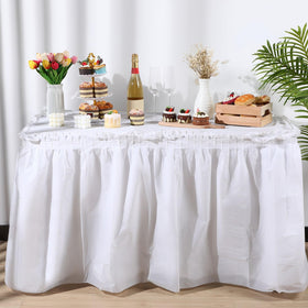 Oudain table skirt 168x29 inches around the edge for quick setup and neat edges