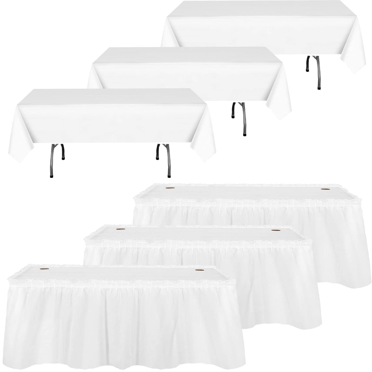 Oudain tablecloth 54x108 inches white on a table for elegant weddings and parties