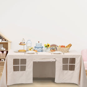 Oudain beige color playhouse enhances decor and creates a cozy corner