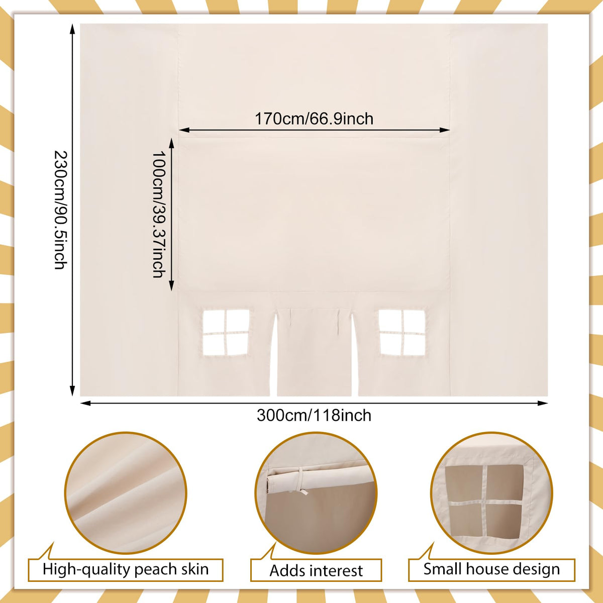 Oudain tablecloth playhouse on a large table enabling easy fort setup