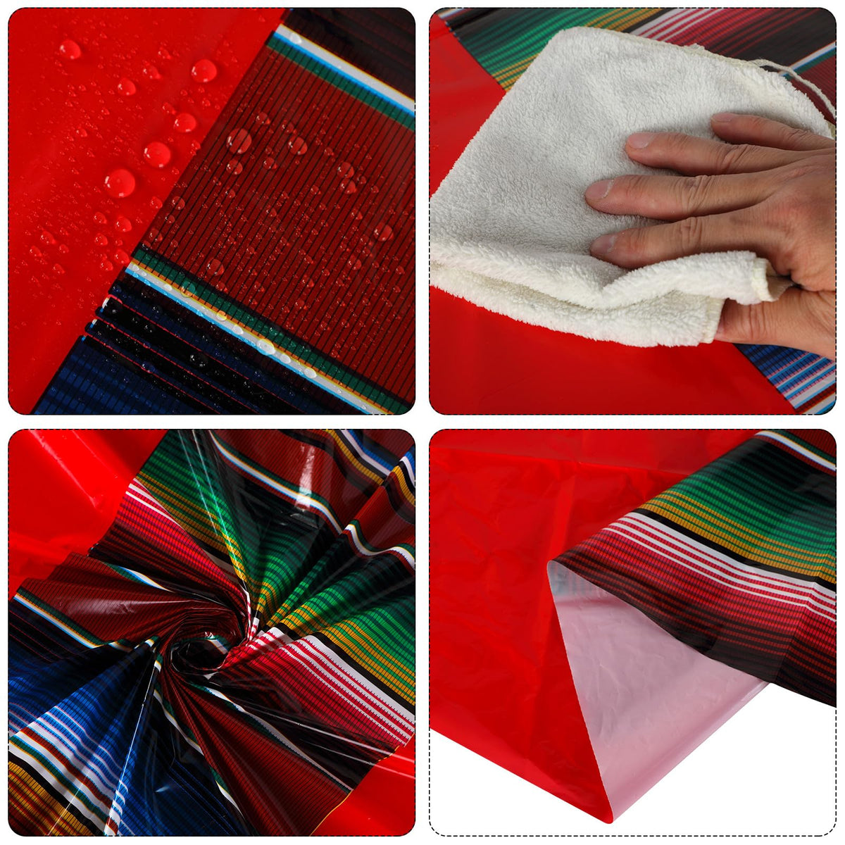 Oudain waterproof plastic tablecover keeps surfaces clean during meals