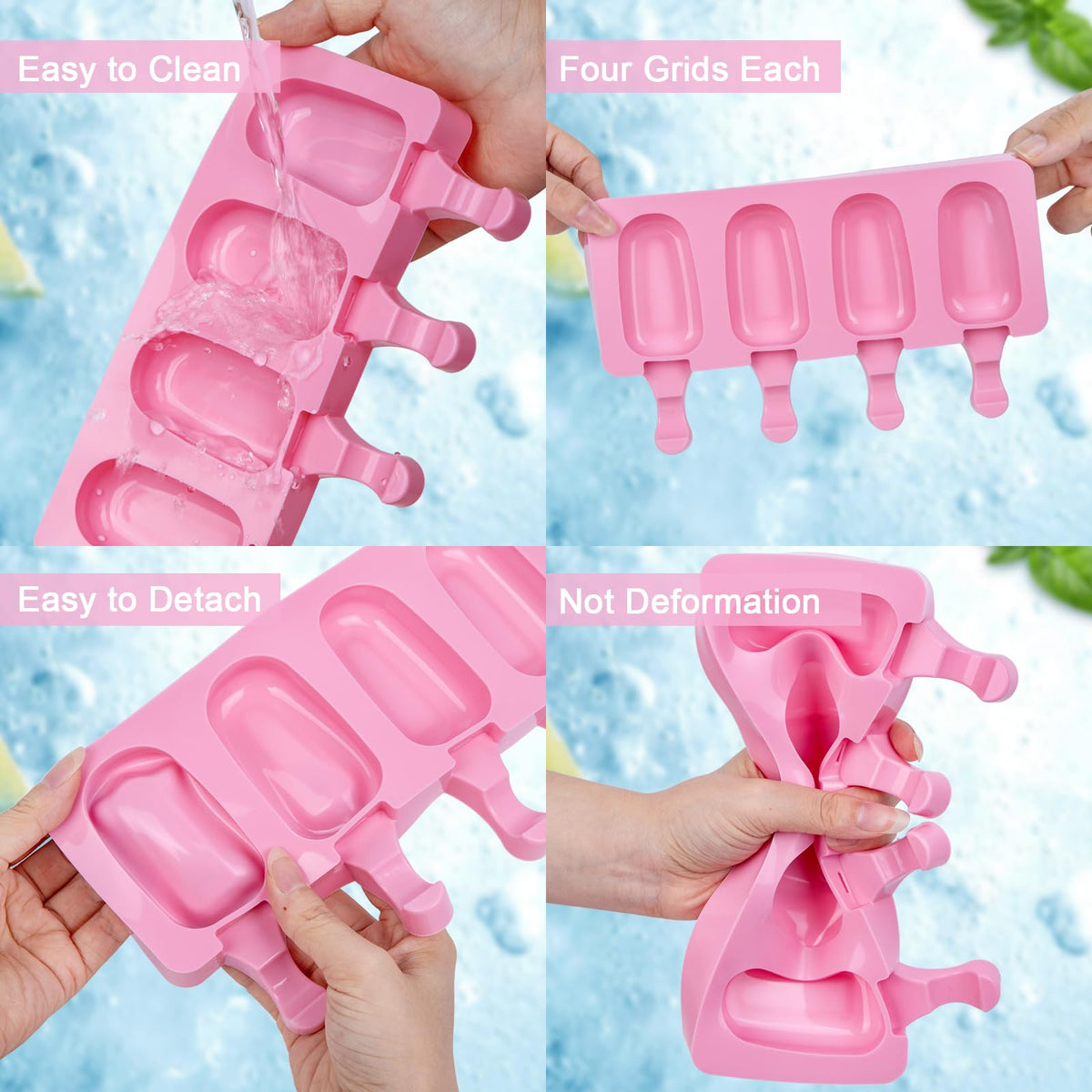 Ouddy Life popsicle molds in use, creating colorful home-made ice pops.