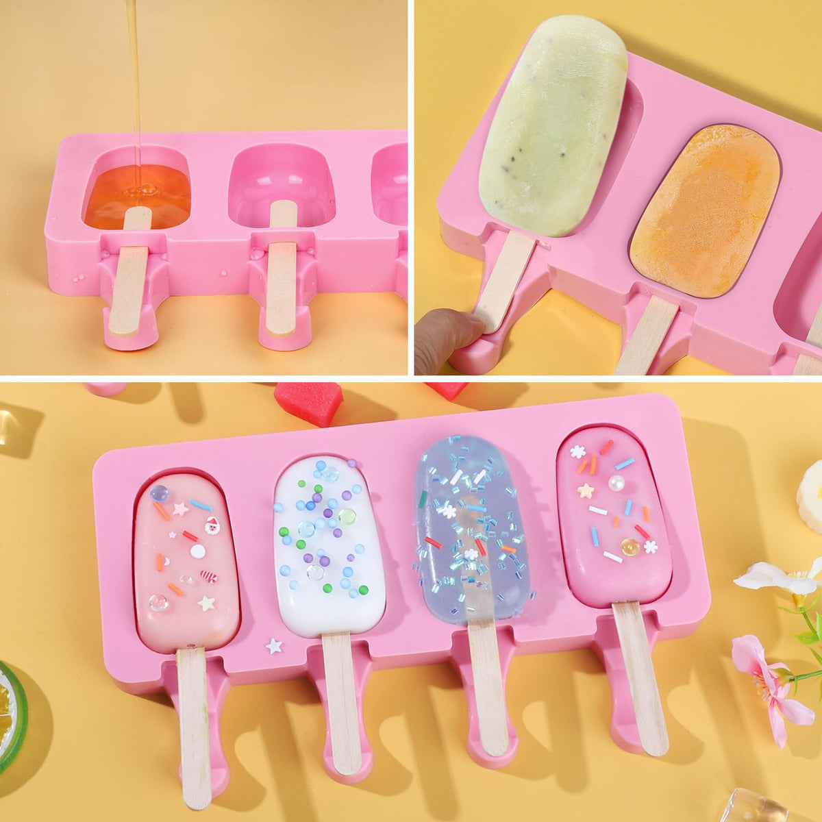 Ouddy Life self-adhesive bags help portion and store homemade popsicles.
