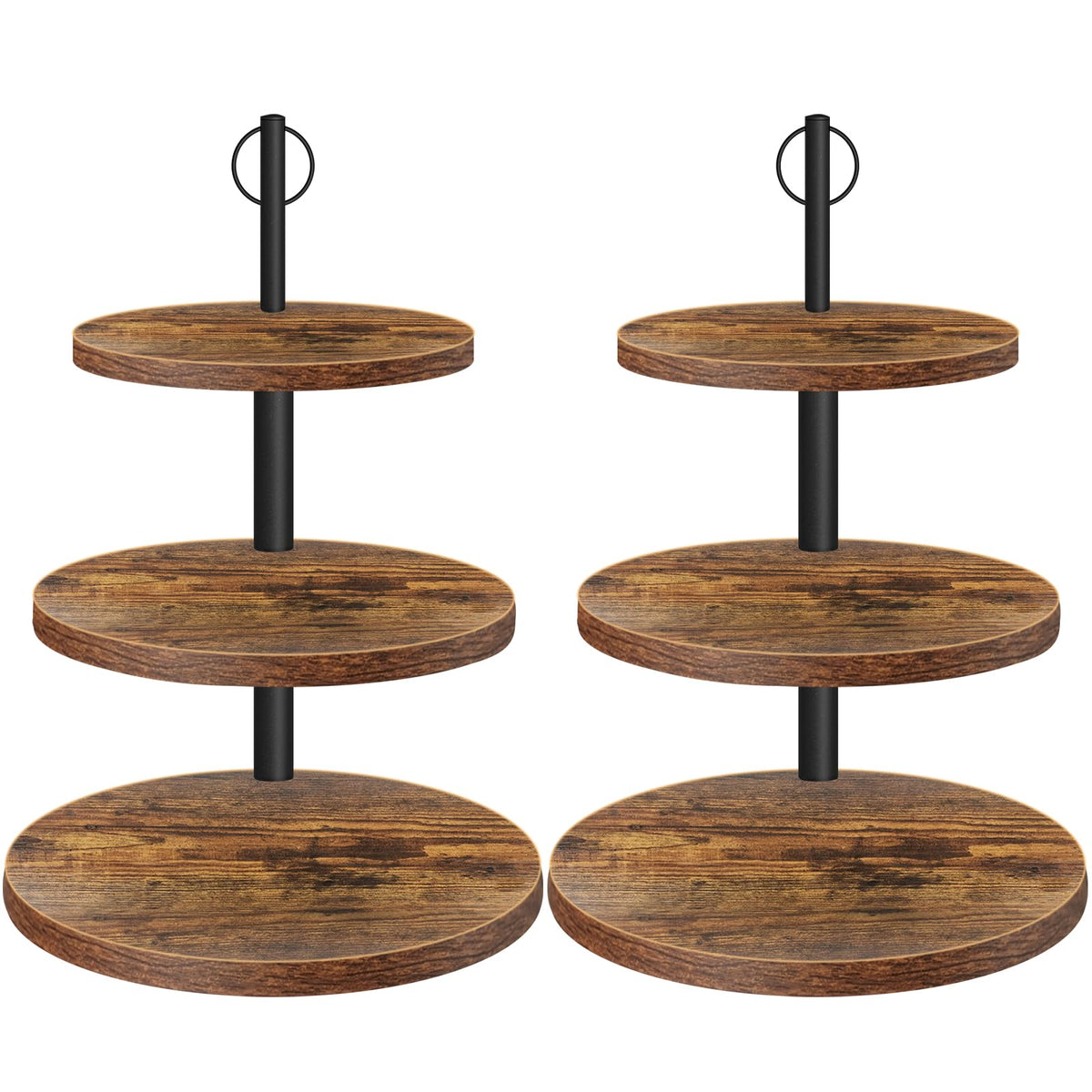 OugeWood Cupcake Stand 3-Tier wood display for party-ready desserts.