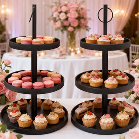 OugeWood sturdy metal construction delivering a stable dessert presentation