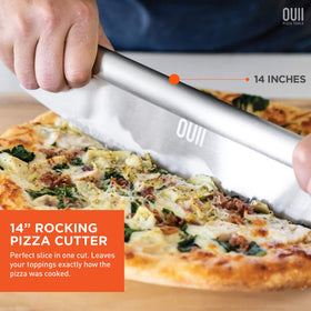 OUII removable wood handle for easy cleaning and storage.