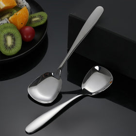 OULIGET flat-square-spoon-design ergonomic grip for confident scooping