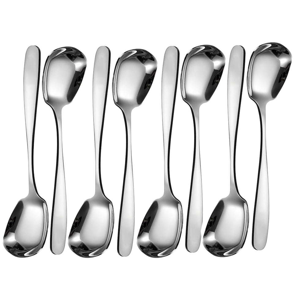 OULIGET square-head-spoons-set-8 ideal for soups and broths