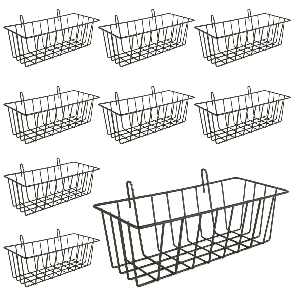 Oungy grid wall basket 10-pack shown for organized kitchen storage.