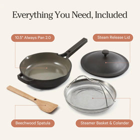 Our Place Always Pan 2.0 easy cleanup and compact storage solution.