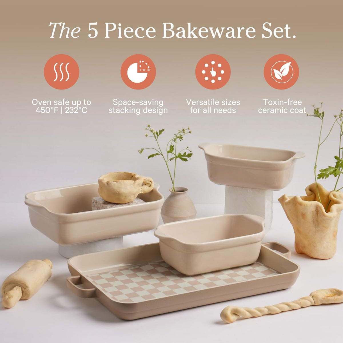 Our Place main bake dish ready for casseroles and cookies