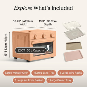 Fits a 12-inch pizza or whole chicken for family meals in Our Place oven.