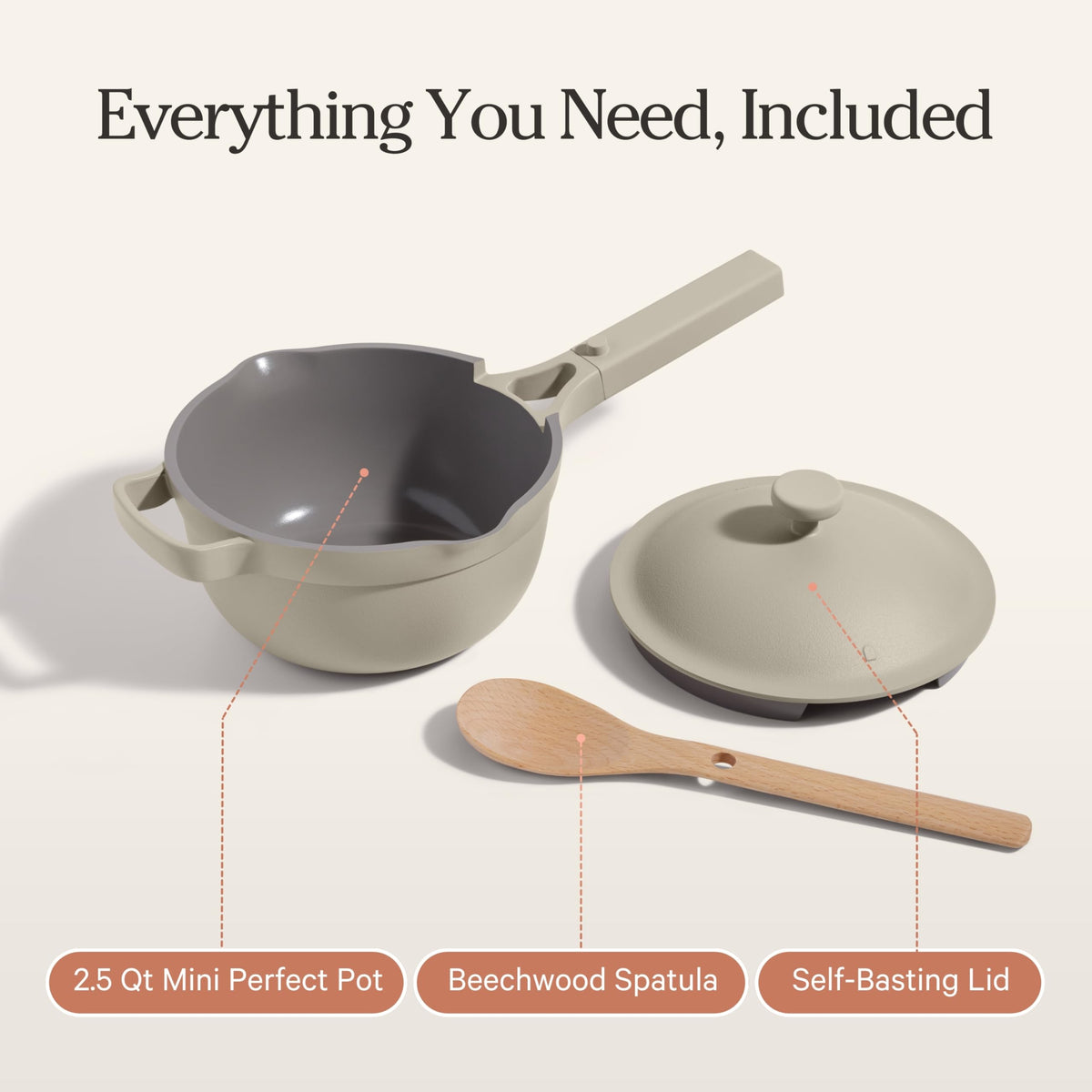 Our Place Mini Perfect Pot ready for serving small portions at the table