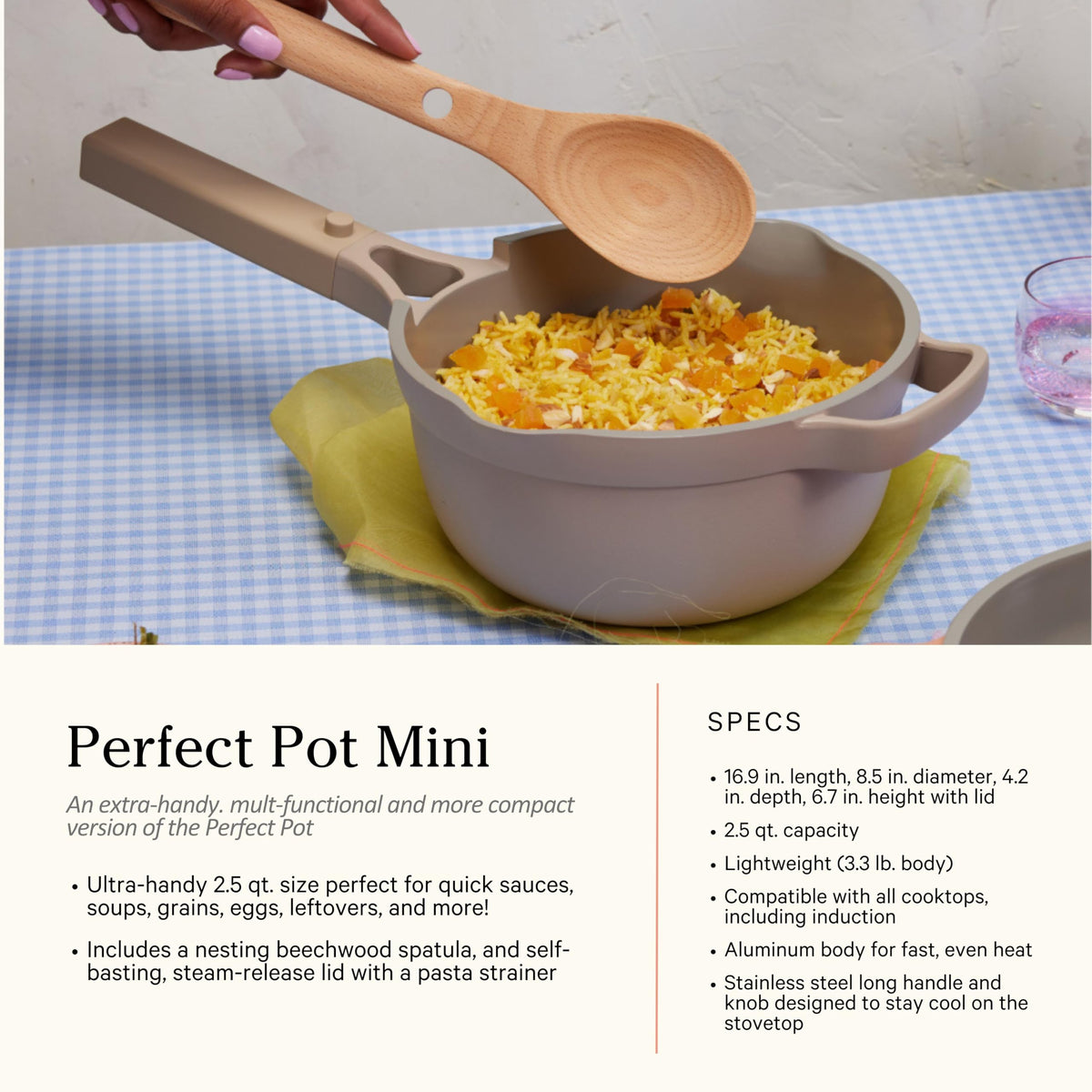 Our Place cookware is oven-safe to 450°F for stove-to-oven recipes