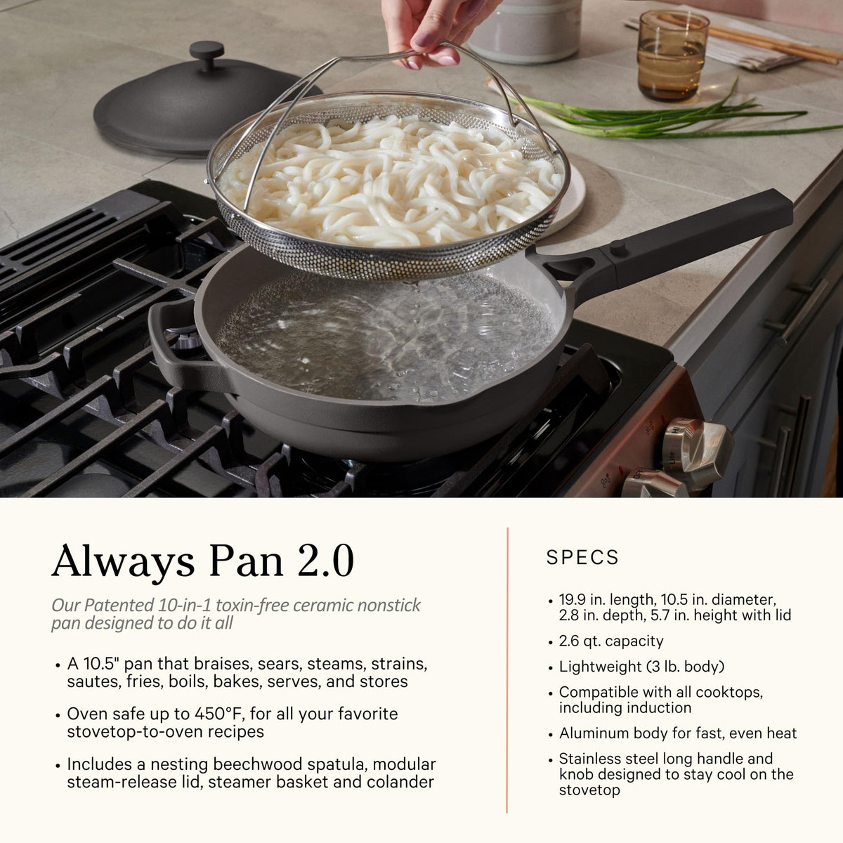Our Place Perfect Pot full-size steam capability for vegetables
