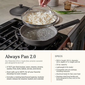 Our Place Perfect Pot full-size steam capability for vegetables