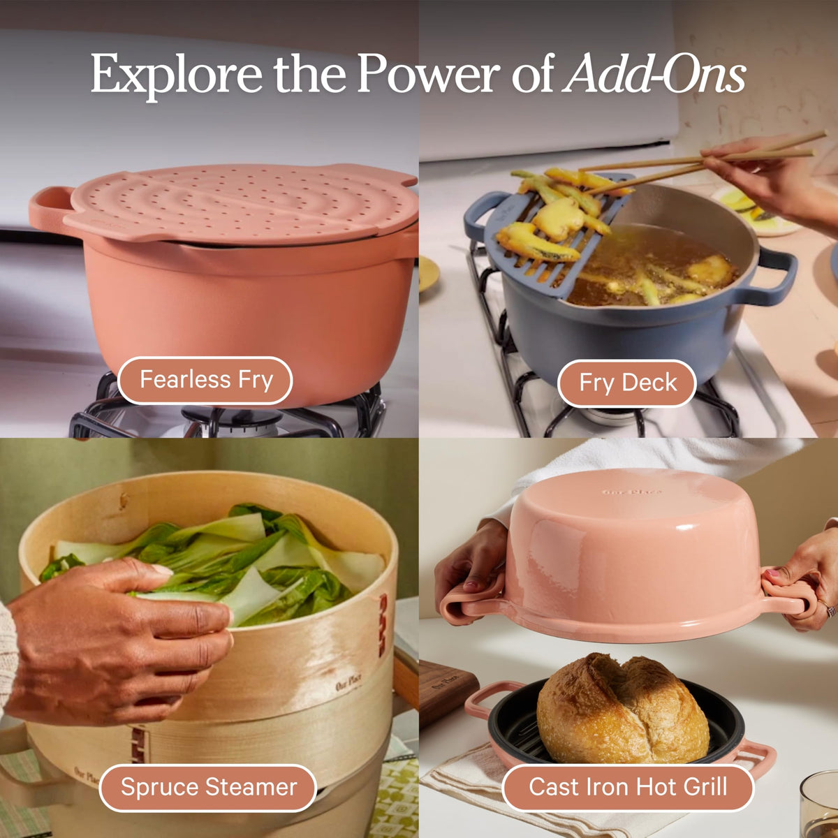 Our Place Perfect Pot 5.5 Qt – 8-in-1 Ceramic Nonstick, PFAS-Free, Induction & Oven Safe