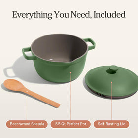 Our Place Perfect Pot Sage cleanup is quick with nonstick coating