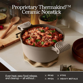 Our Place Perfect Pot 5.5 Qt – 8-in-1 Ceramic Nonstick, PFAS-Free, Induction & Oven Safe