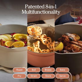 Our Place Perfect Pot 5.5 Qt – 8-in-1 Ceramic Nonstick, PFAS-Free, Induction & Oven Safe