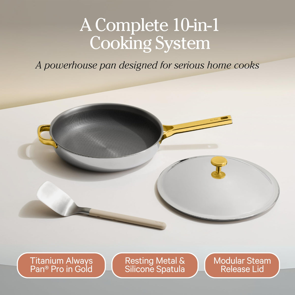 Compact 10.6-inch pan size ideal for everyday meals and recipe experimentation.